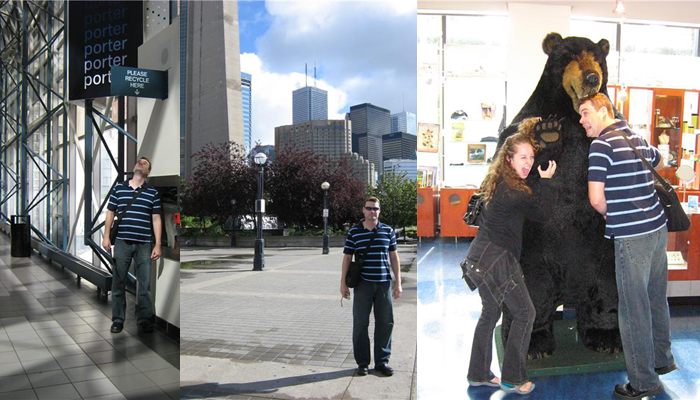 Being Recycled by a Bear in CN Tower Giftshop